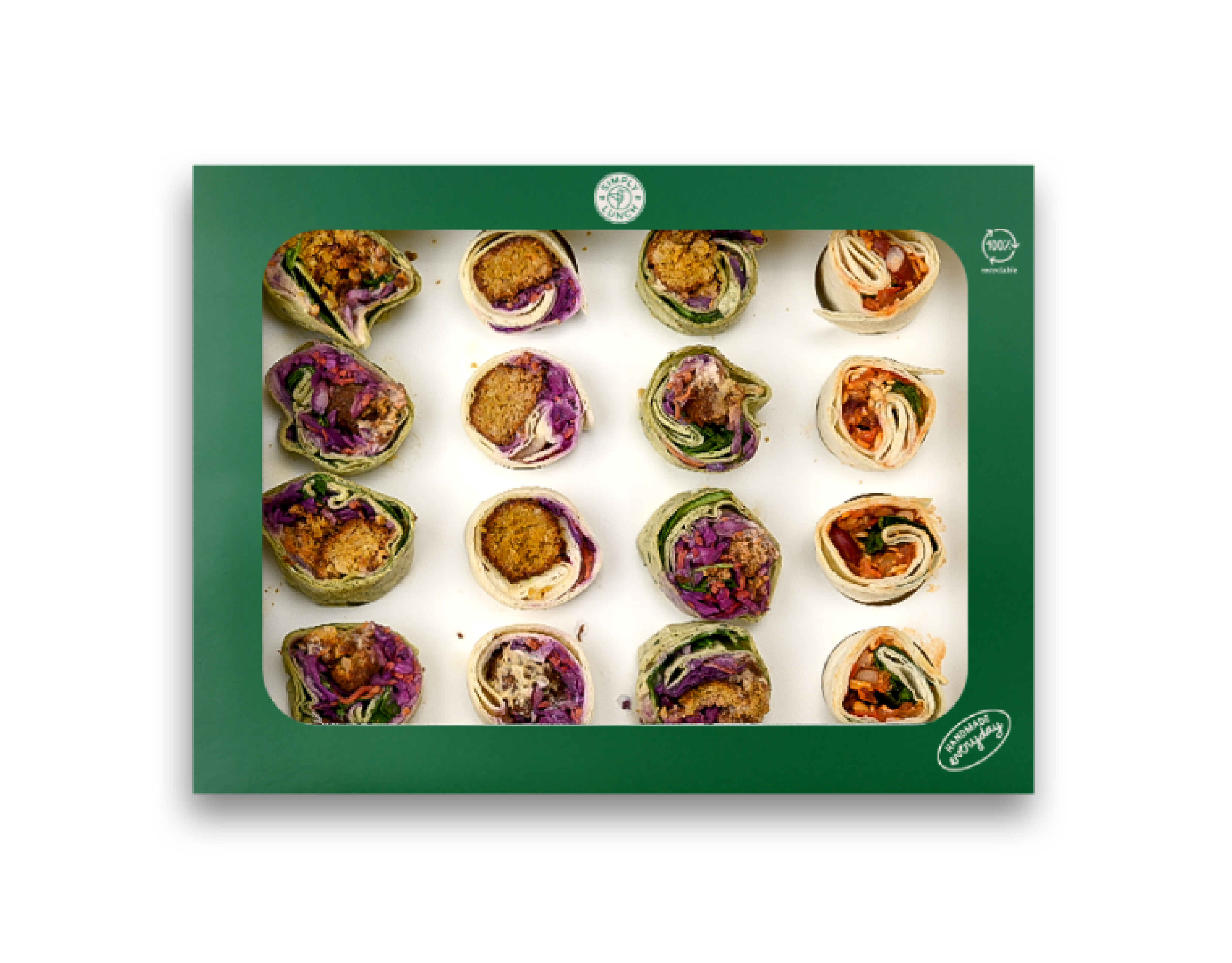 Vegetarian Tortilla Wrap Platter - 16 Pieces